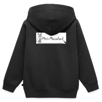 Logo SW - Kinder Premium Organic Zip Hoodie - Schwarz - Hinten - AI Model Kid Male (0cm)