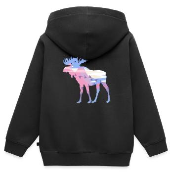 Élan - Sweat Premium à capuche zippé enfant bio - noir - Dos - AI Model Kid Male (0cm)