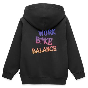 Biken Fahrrad Bike - Kinder Premium Organic Zip Hoodie - Schwarz - Hinten - AI Model Kid Male (0cm)