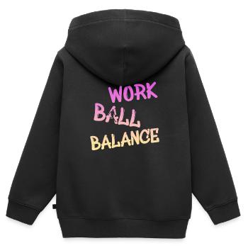 Basketball, Streetball, Work Ball Balance, Bball - Kinder Premium Organic Zip Hoodie - Schwarz - Hinten - AI Model Kid Male (0cm)