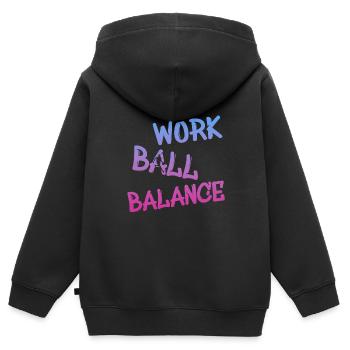 Basketball, Streetball - Kinder Premium Organic Zip Hoodie - Schwarz - Hinten - AI Model Kid Male (0cm)