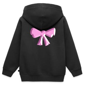 loop symbol fly pink shiny - Kids Premium Organic Zip-up Hoodie - black - Back - AI Model Kid Male (0cm)