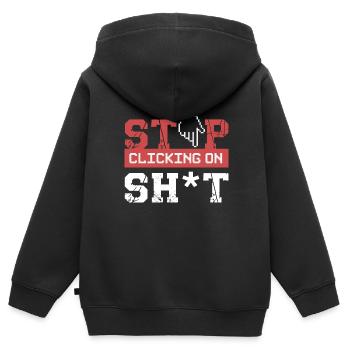 Cybersicherheit Hacker Programmierung Geschenkidee - Kinder Premium Organic Zip Hoodie - Schwarz - Hinten - AI Model Kid Male (0cm)