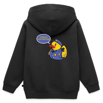 Duck Bathtub Relaxation - Kids Premium Organic Zip-up Hoodie - black - Back - AI Model Kid Male (0cm)