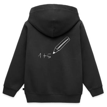 stift zeichnen - Kinder Premium Organic Zip Hoodie - Schwarz - Hinten - AI Model Kid Male (0cm)