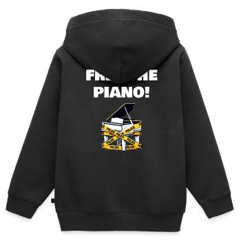 Free The Piano Dr. K Chinesisches Klavier - Kinder Premium Organic Zip Hoodie - Schwarz - Hinten - AI Model Kid Male (0cm)