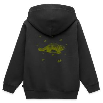 Ratte - Nagetier - Kinder Premium Organic Zip Hoodie - Schwarz - Hinten - AI Model Kid Male (0cm)