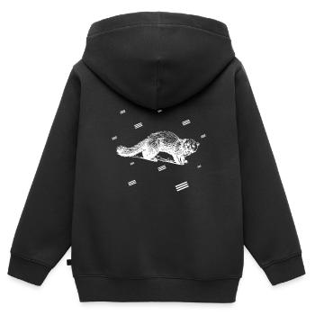 Ratte - Nagetier - Kinder Premium Organic Zip Hoodie - Schwarz - Hinten - AI Model Kid Male (0cm)