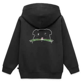 hamster Nagetier - Kinder Premium Organic Zip Hoodie - Schwarz - Hinten - AI Model Kid Male (0cm)