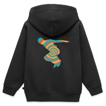 Parkour - Kinder Premium Organic Zip Hoodie - Schwarz - Hinten - AI Model Kid Male (0cm)