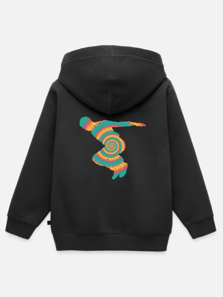 Parkour - Kinder Premium Organic Zip Hoodie - Schwarz