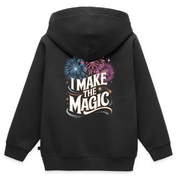 Pyrotechniker Feuerwerk Pyrotechnik - Kinder Premium Organic Zip Hoodie - Schwarz - Hinten - AI Model Kid Male (0cm)