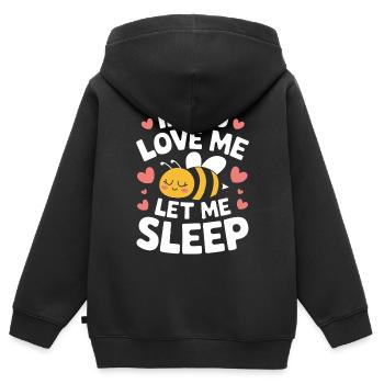 abeille abeille apicultrice abeille abeille - Sweat Premium à capuche zippé enfant bio - noir - Dos - AI Model Kid Male (0cm)
