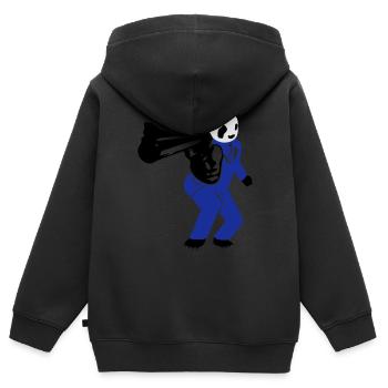 shooting panda 2 - Kinder Premium Organic Zip Hoodie - Schwarz - Hinten - AI Model Kid Male (0cm)