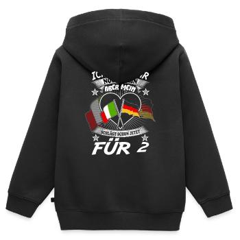IT-Beste aus 2 Neuauflage - Kinder Premium Organic Zip Hoodie - Schwarz - Hinten - AI Model Kid Male (0cm)