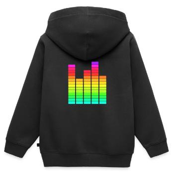Elektronische Musik - Kinder Premium Organic Zip Hoodie - Schwarz - Hinten - AI Model Kid Male (0cm)