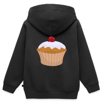 cupcake muffin cake kuchen backen bakery67 - Kinder Premium Organic Zip Hoodie - Schwarz - Hinten - AI Model Kid Male (0cm)