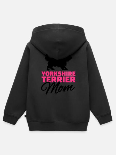 Yorkshire - Kinder Premium Organic Zip Hoodie - Schwarz