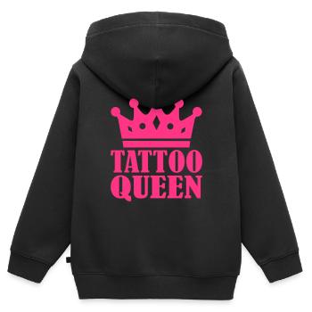 Tattoo - Kinder Premium Organic Zip Hoodie - Schwarz - Hinten - AI Model Kid Male (0cm)