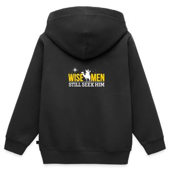 Wise Men Still Seek Him - Kinder Premium Organic Zip Hoodie - Schwarz - Hinten - AI Model Kid Male (0cm)