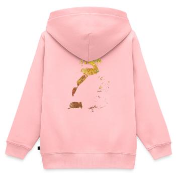 Karl Marx - Kinder Premium Organic Zip Hoodie - Rosa - Hinten - AI Model Kid Female (0cm)