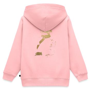Karl Marx - Kinder Premium Organic Zip Hoodie - Rosa - Hinten - AI Model Kid Female (0cm)