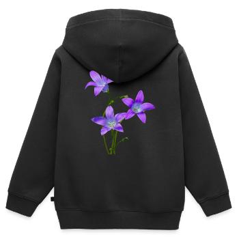 Bluebells - Kinder Premium Organic Zip Hoodie - Schwarz - Hinten - AI Model Kid Male (0cm)