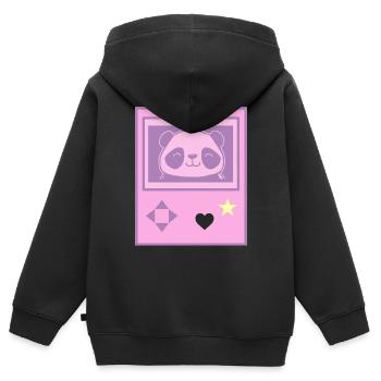 Kawaii Gamer Panda im Pastel Anime Girl Manga Stil - Kinder Premium Organic Zip Hoodie - Schwarz - Hinten - AI Model Kid Male (0cm)