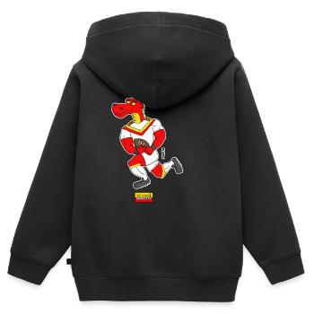 Catalan dragon rugby player - Kids Premium Organic Zip-up Hoodie - black - Back - AI Model Kid Male (0cm)