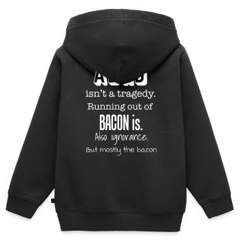 ADHD - Kids Premium Organic Zip-up Hoodie - black - Back - AI Model Kid Male (0cm)