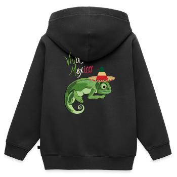 Viva Mexico Sombrero - Kids Premium Organic Zip-up Hoodie - black - Back - AI Model Kid Male (0cm)
