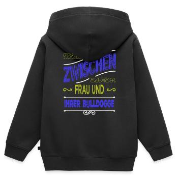 hunderasse humor geschenk bday - Kinder Premium Organic Zip Hoodie - Schwarz - Hinten - AI Model Kid Male (0cm)