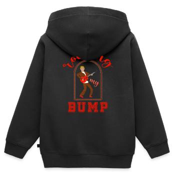 Rocking my bump maximum rocknroll rockabilly - Sweat Premium à capuche zippé enfant bio - noir - Dos - AI Model Kid Male (0cm)
