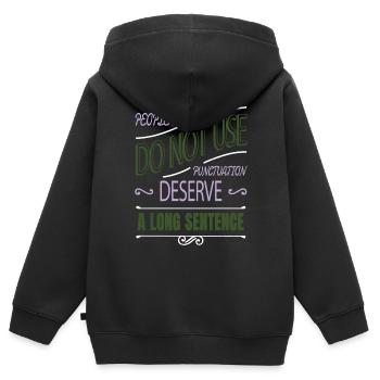 Blogging Jokes Funny Gift School Cool - Kids Premium Organic Zip-up Hoodie - black - Back - AI Model Kid Male (0cm)