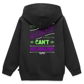 contentwriter blog joke books literary funny cool - Kinder Premium Organic Zip Hoodie - Schwarz - Hinten - AI Model Kid Male (0cm)