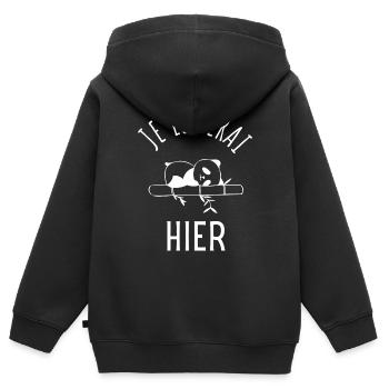 je le ferai hier - Sweat Premium à capuche zippé enfant bio - noir - Dos - AI Model Kid Male (0cm)