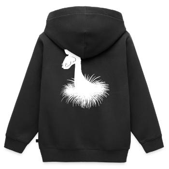 Safari Zoo Animal Safari Zoo - Sweat Premium à capuche zippé enfant bio - noir - Dos - AI Model Kid Male (0cm)