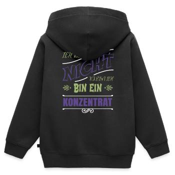 angeber geburtstagsgeschenk humor egoismus albern - Kinder Premium Organic Zip Hoodie - Schwarz - Hinten - AI Model Kid Male (0cm)
