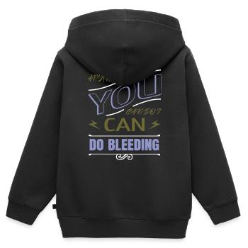 Droits humains 2019 Droits des femmes Les Noirs sont neuf - Sweat Premium à capuche zippé enfant bio - noir - Dos - AI Model Kid Male (0cm)