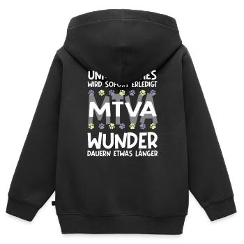 unmögliches wird erledigt wunder dauern mtva - Kinder Premium Organic Zip Hoodie - Schwarz - Hinten - AI Model Kid Male (0cm)