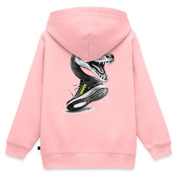snake - Kinder Premium Organic Zip Hoodie - Rosa - Hinten - AI Model Kid Female (0cm)