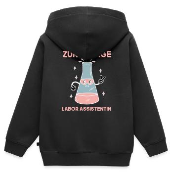 Zukünftige MTLA, Laborassitentin Ausbildung - Kinder Premium Organic Zip Hoodie - Schwarz - Hinten - AI Model Kid Male (0cm)