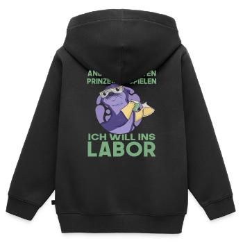 Andere möchten Prinzessin spielen mtla design - Kinder Premium Organic Zip Hoodie - Schwarz - Hinten - AI Model Kid Male (0cm)