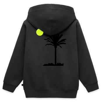 palme - Kinder Premium Organic Zip Hoodie - Schwarz - Hinten - AI Model Kid Male (0cm)
