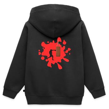 MA VIE - Sweat Premium à capuche zippé enfant bio - noir - Dos - AI Model Kid Male (0cm)