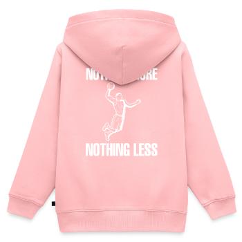 Basketball - Kinder Premium Organic Zip Hoodie - Rosa - Hinten - AI Model Kid Female (0cm)