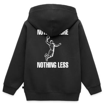 Basket-ball - Sweat Premium à capuche zippé enfant bio - noir - Dos - AI Model Kid Male (0cm)