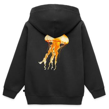 Quallen sind beeindruckende Meeresbewohner - Kinder Premium Organic Zip Hoodie - Schwarz - Hinten - AI Model Kid Male (0cm)
