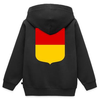 Souabe - Sweat Premium à capuche zippé enfant bio - noir - Dos - AI Model Kid Male (0cm)