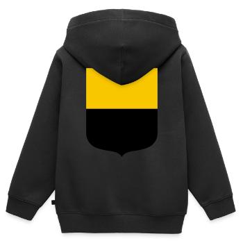 Sachsen-Anhalt - Kinder Premium Organic Zip Hoodie - Schwarz - Hinten - AI Model Kid Male (0cm)